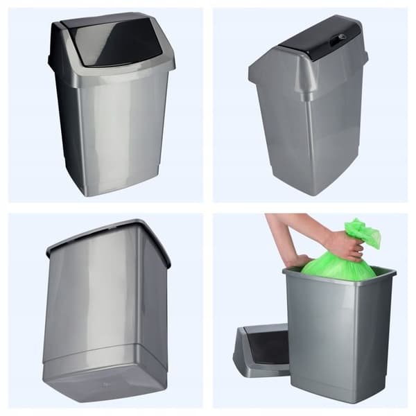 Poubelle Basculante Curver 25L - Mångsidig och Elegant, Grafit