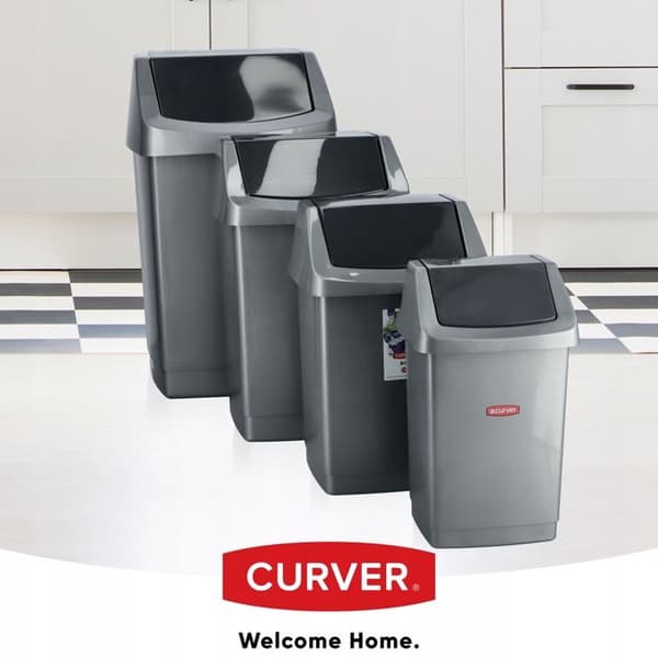 Poubelle Basculante Curver 25L - Mångsidig och Elegant, Grafit