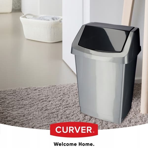 Poubelle Basculante Curver 25L - Mångsidig och Elegant, Grafit