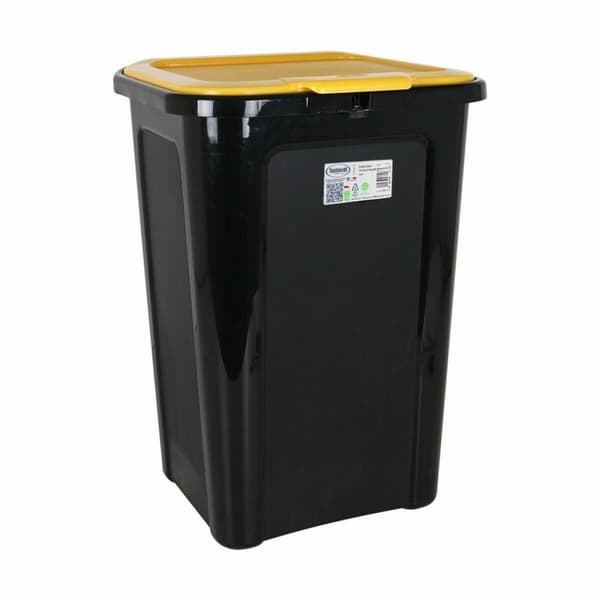 Papperskorg Tontarelli Coverline Gul 44 L Svart 38,5 x 34,5 x 54,5 cm (6 antal)