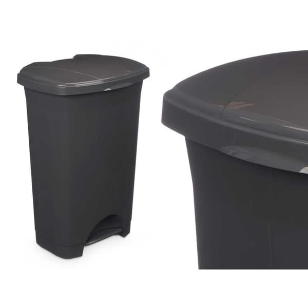 Pedalhink Antracitgrå Plast 50 L (3 antal)