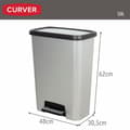 Miniatyrbild 5 av 7: Soptunna Curver Grå Plast 50 L (5 antal)