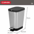 Miniatyrbild 5 av 7: Soptunna Curver Grå Plast 25 L (4 antal)