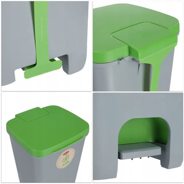 Poubelle Curver 20L Grön med Lock och Pedal - Kompakt Design