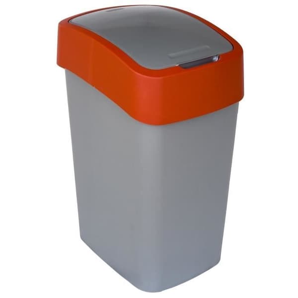 Flip Bin polypropen 50L röd och silver