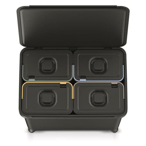 Keden SYSTEMA sorteringskärl 4x10 liter - svart återvinning