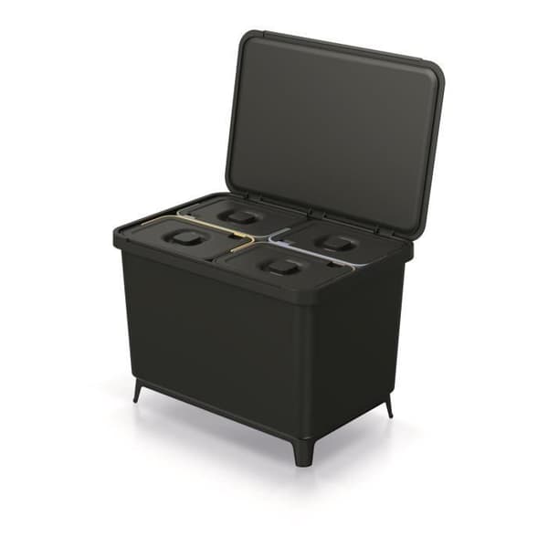 Keden SYSTEMA sorteringskärl 4x10 liter - svart återvinning