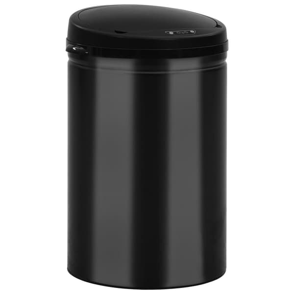 Soptunna med automatisk sensor 30 L kolstål svart
