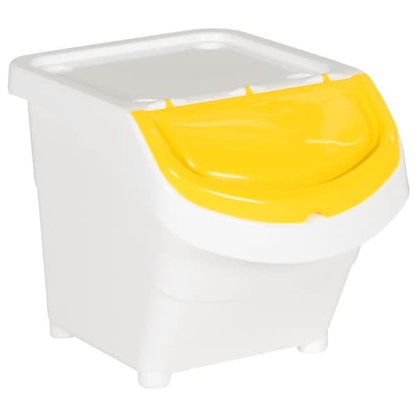 Stapelbara soptunnor med lock 3 st vit PP 78 L