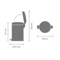 Miniatyrbild 4 av 4: BRABANTIA NewIcon Pedalbehållare - 12L - Blankt stål