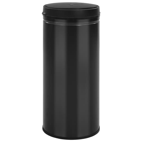 Soptunna med automatisk sensor 80 L kolstål svart