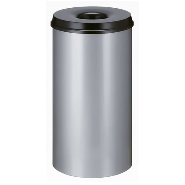 Brandsäker papperskorg 50 L silver och svart