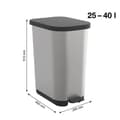 Miniatyrbillede 4 af 7: ROTHO Ribo Silver - pedalspand - 35 l