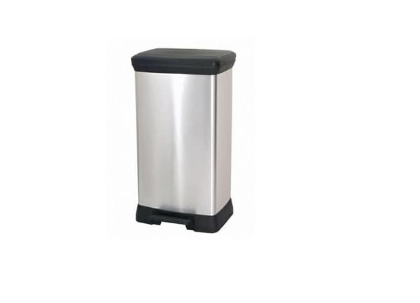 Curver Pedal avfallsbehållare 50 l / IML metalliserad