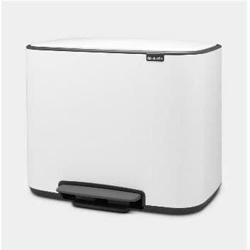 BRABANTIA Pedalbehållare Bo -11 + 23 L - Vit