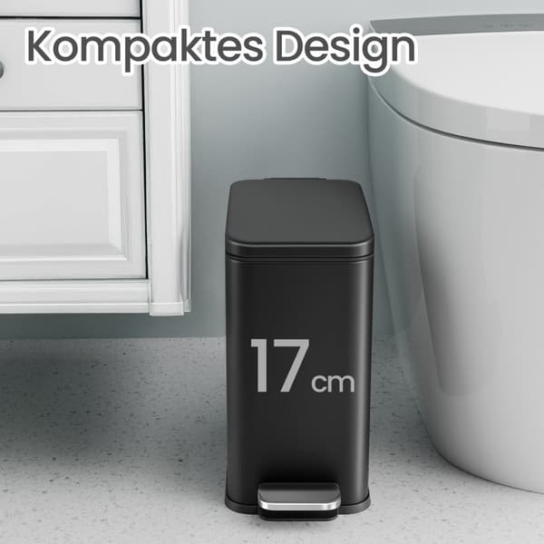 Kosmetiklåda - 10 liter - med lock - svart