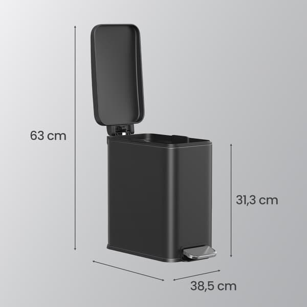 Kosmetiklåda - 10 liter - med lock - svart