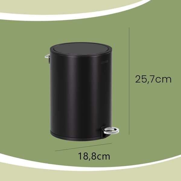 Kosmetikboks - 3 liter - papirkurv - med låg - softclose