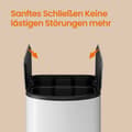 Miniatyrbild 4 av 5: Avfallsseparation - 2 fack - Molnigt vitt - Metalliskt silver