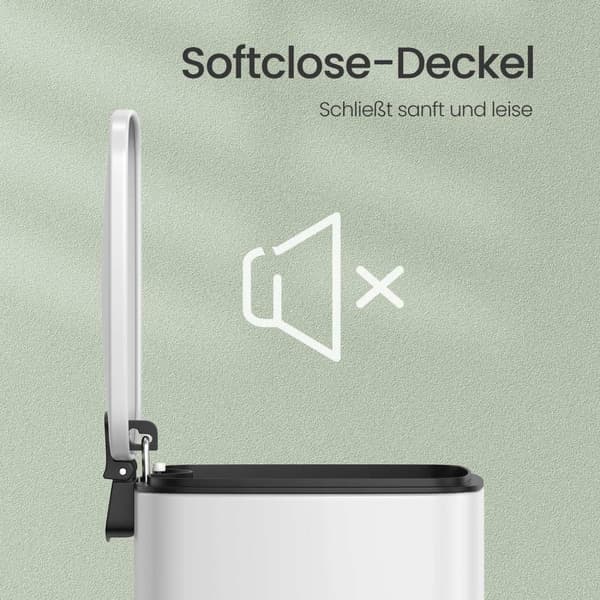 Cosmeticabak – 6 Liter – Met Pedaal – Staal – Wit