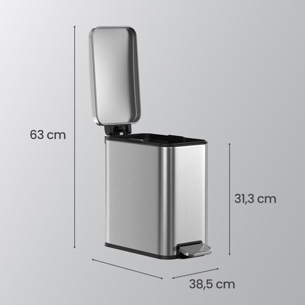 Cosmeticabak – 10 Liter – Met Deksel – Zilver