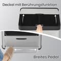 Miniatyrbillede 3 af 7: Køkken Prullen Bin - 3 rum - med pedal