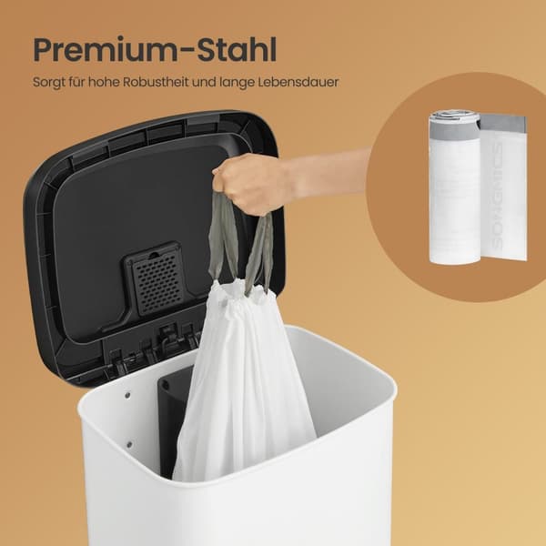 Prullenbak - 50 Liter - Pedaalemmer - Metaal