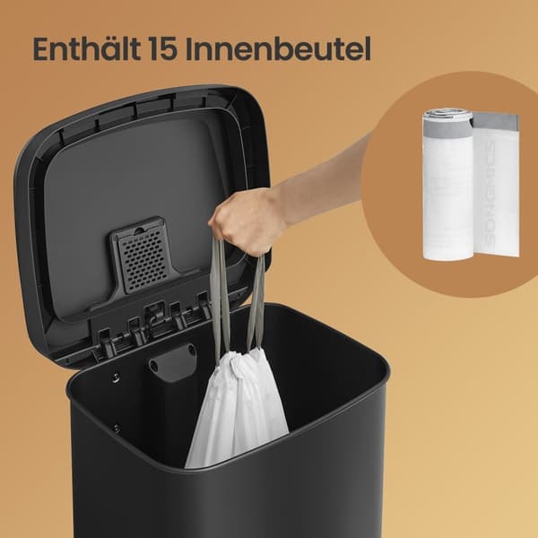 Roskakori - 50 litraa - polkimen bin - metalli