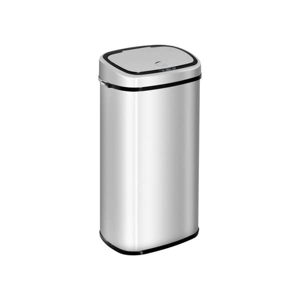 HOMCOM Automatisk soptunna med sensor, kök, rostfritt stål, silver, 68L