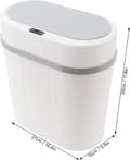 Miniatyrbillede 4 af 10: OBOSOE 12L Smart skraldespand med bevægelsessensor, batteridrevet automatisk skraldespand til køkken, badeværelse, soveværelse, hjem