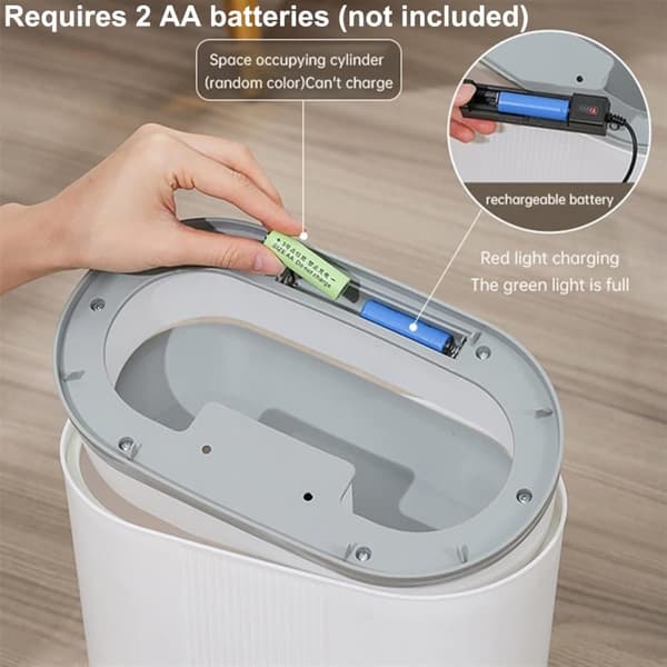 OBOSOE 12L Smart soptunna med rörelsesensor, batteridrivna automatiska soptunna för kök, badrum, sovrum, hem