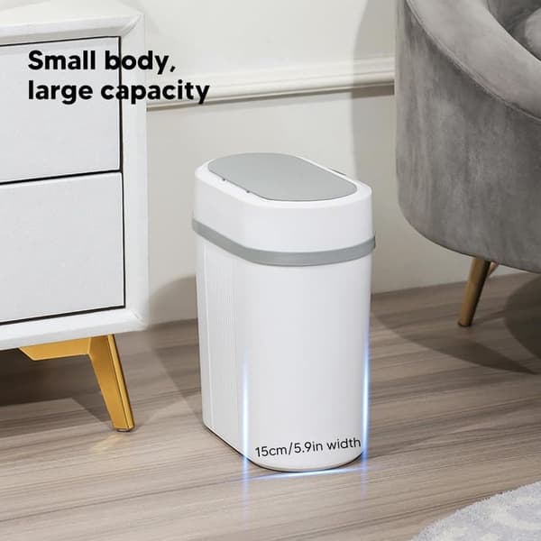OBOSOE 12L Smart soptunna med rörelsesensor, batteridrivna automatiska soptunna för kök, badrum, sovrum, hem