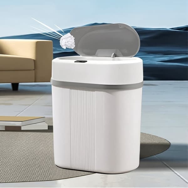 OBOSOE 12L Smart soptunna med rörelsesensor, batteridrivna automatiska soptunna för kök, badrum, sovrum, hem