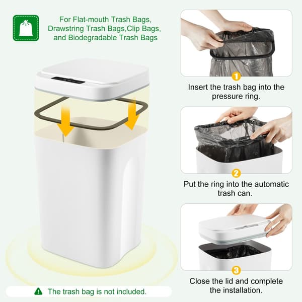 Smart Sensor Soptunna, 16L Kapacitet, Handsfree Drift,16L