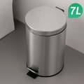 Miniatyrbillede 2 af 2: Rustfrit Stål Pedal Affaldsspand, Rund Form, Miljøvenligt Materiale,7L, 101132