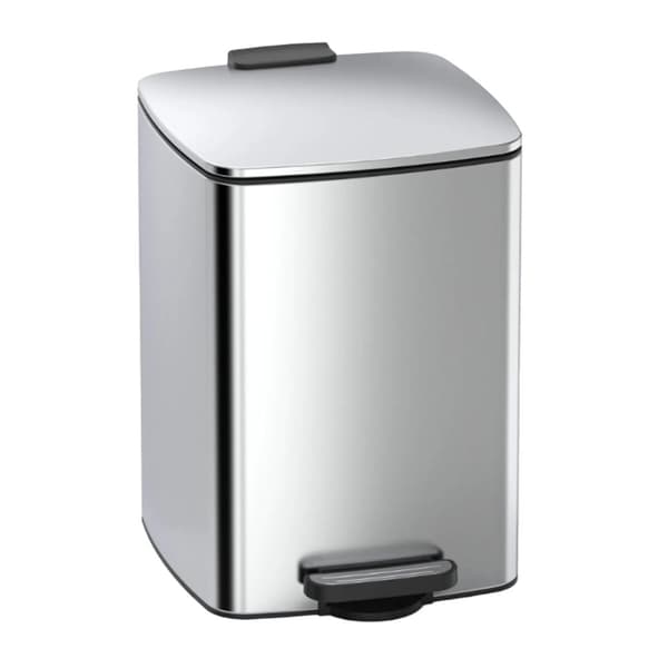 Rostfritt Stål Soptunna, 15L Kapacitet, Tyst Stängning,Silver, 15l