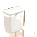 Miniatyrbillede 1 af 2: Plastaffaldsspand, 2,38 gallons kapacitet, design til ophæng på skabslåge,Hvid