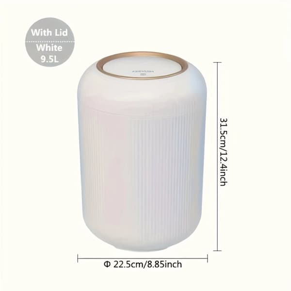 Dobbeltstørrelse Affaldskurv, Lugtforseglet Design, Flip-Låg,9.5L