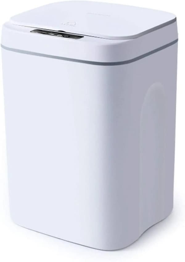 16L Automatisk Soptunna, Beröringsfri Drift, Modern Design,VIT, 12L