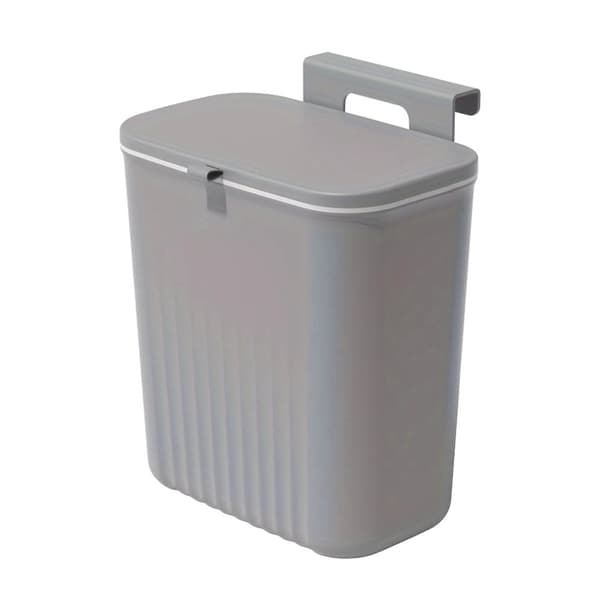 Väggmonterad soptunna, 9L kapacitet, smal design,grå