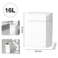 Miniatyrbild 2 av 2: Smart Sensor Soptunna, Vattentålig IPX4, Tyst Drift,vit, 16L vit Batteri