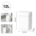 Miniatyrbillede 2 af 2: Smart Sensor Affaldsspand, Vandtæt IPX4, Stille Drift,12L hvidt batteri, hvidt