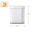 Miniatyrbild 2 av 2: Automatisk induktionssoptunna, stor kapacitet avfallskorg, vattentät bin,7L Guld Batteri