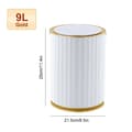 Miniatyrbild 2 av 2: Automatisk induktionssoptunna, stor kapacitet avfallskorg, vattentät bin,9L Guld Batteri