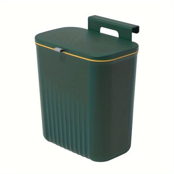 Væghængt Affaldsspand, 9L Kapacitet, Slank Design,Grøn