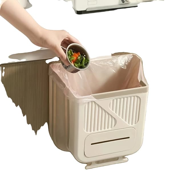 Skabsdør Hængende Affaldsspand, 2,64 Gallon Kapacitet, Rustfrit Stål Materiale,e Stor Størrelse 2.64gal