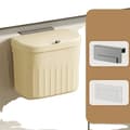Miniatyrbillede 1 af 2: Væghængt Affaldsspand, Elegant Design, Stille Lukke Funktion,Fløde, 12L3.2 Gallon