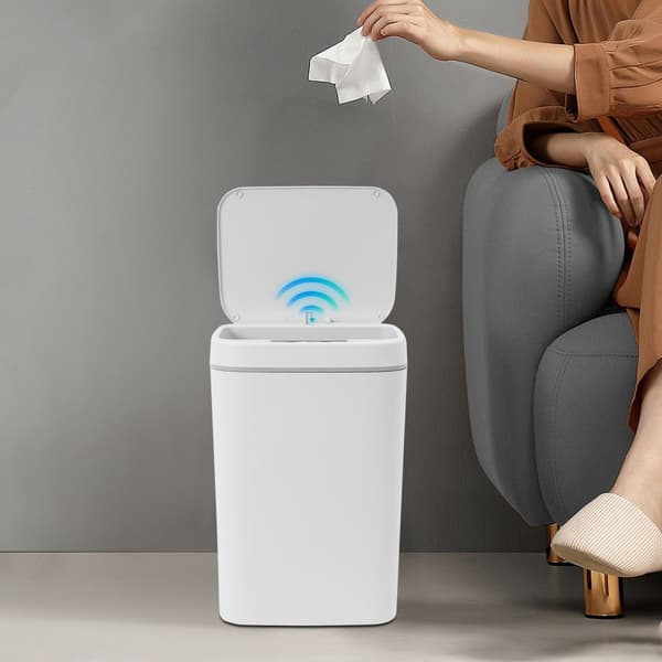 Smart Sensor Soptunna, Vattentät IPX5, Automatisk Sensor,VIT, 16L