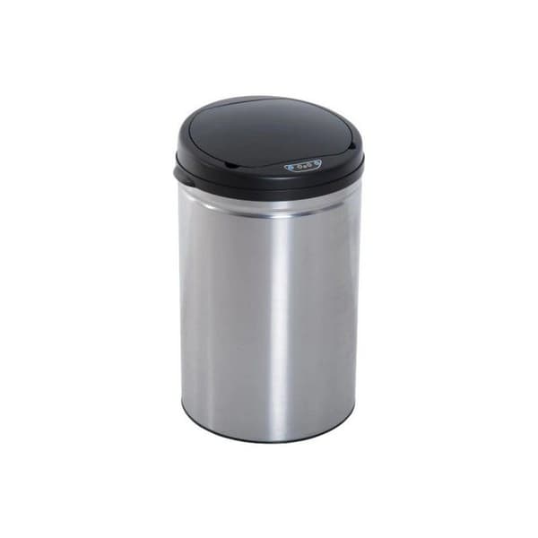 HOMCOM Automatisk IR Sensor Soptunnan, Rund, 30L, Valfri inre hink, rostfritt stål