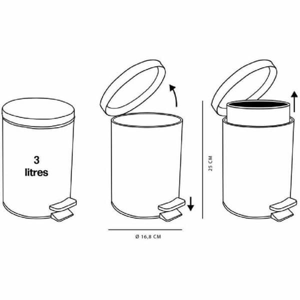 Poljinsanko TODAY UTILITY Sininen Metalli 3 L 17 x 25 cm